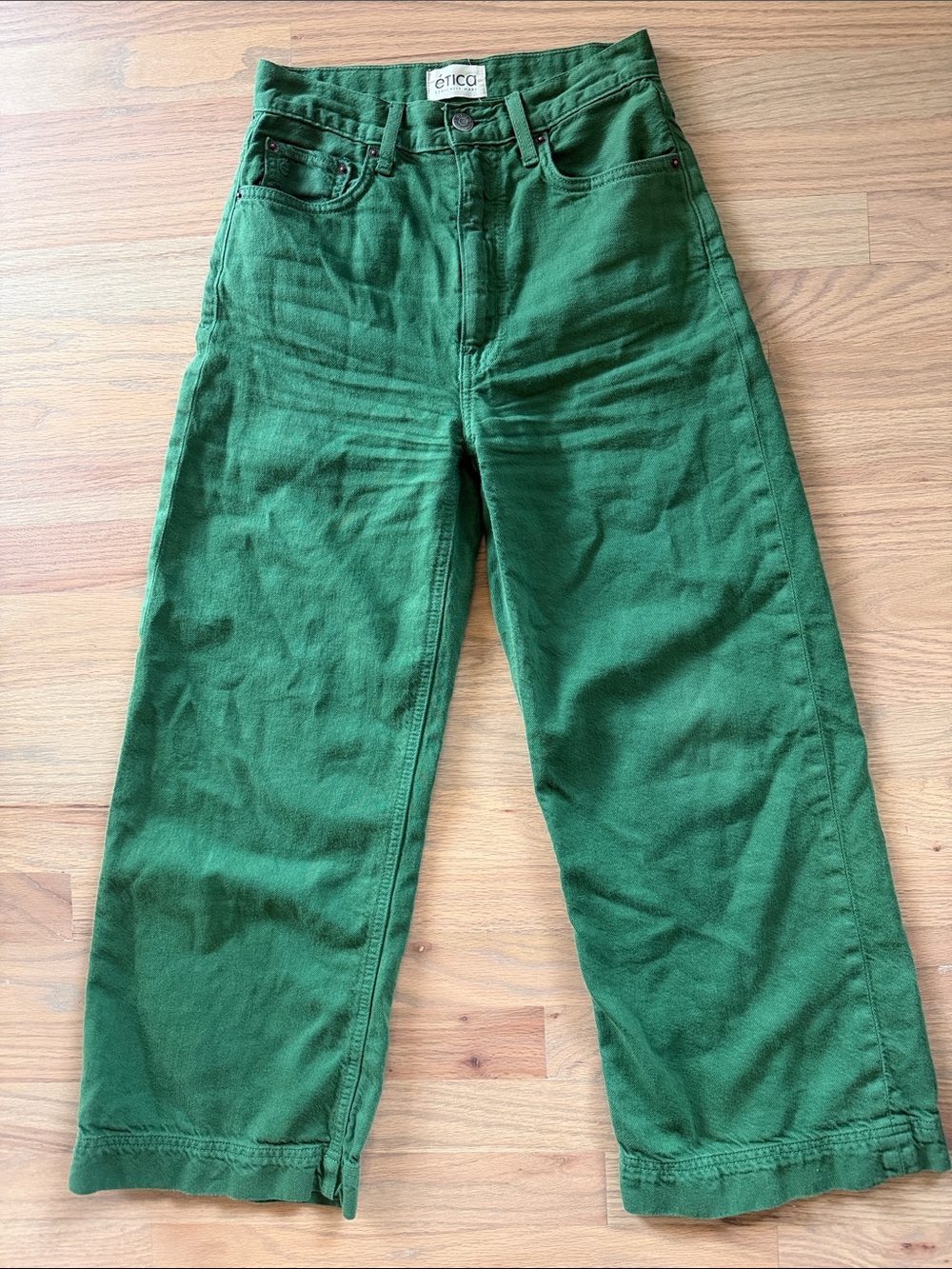 Ética Green Wide Leg Jeans Women’s Size 24 Organic Cotton TENCEL High Rise